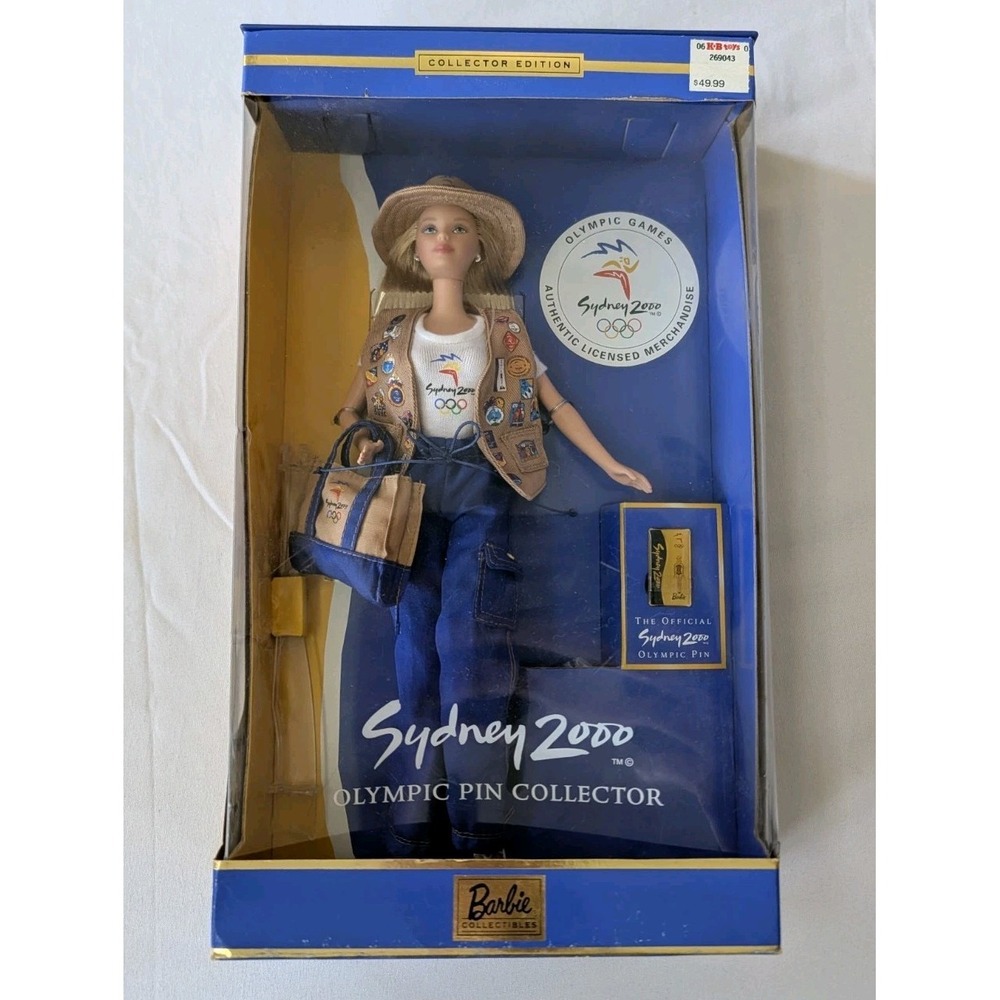 Sydney 2000 Olympic Pin Collector Barbie Doll Collector Edition NIB Mattel 25644